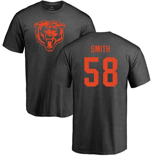 Chicago Bears Men Ash Roquan Smith One Color NFL Football #58 T Shirt->chicago bears->NFL Jersey